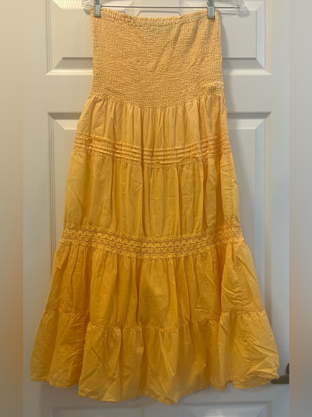 Speed Control Orange Ombré Tiered Maxi Skirt, size Medium